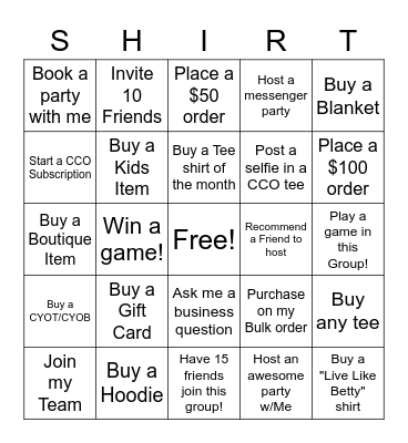 I Love TEES Bingo Card