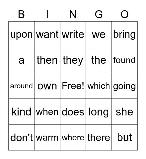 Puzzle Words Yellow, Gray Bingo Card