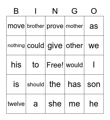IMPORTANT PUZZLE WORDS 2 Bingo Card