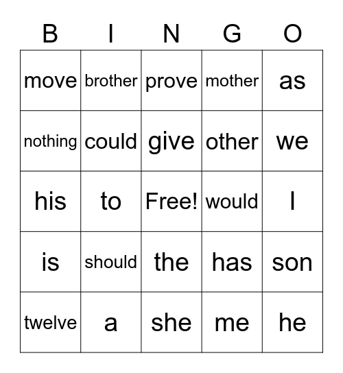 IMPORTANT PUZZLE WORDS 2 Bingo Card