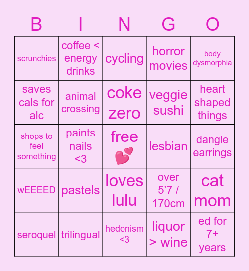 cat’s bingo bango Bingo Card
