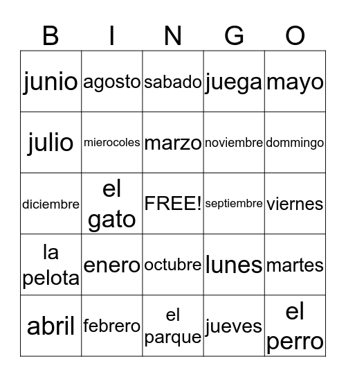 Bingo Card