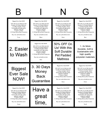 Austin Bingo Card