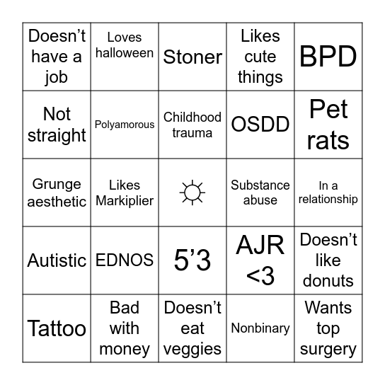 skinyenbyy’s bingo Card