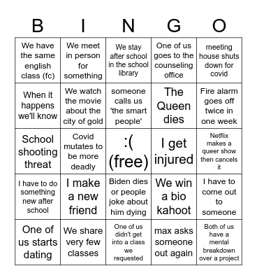 2022 bingo bad Bingo Card