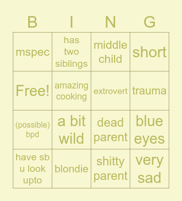 kou bingo ! :D Bingo Card