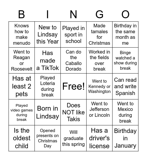 Spring Advisory 2022 Bingo Card