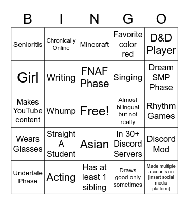 Are You Anabelle Bingo Card
