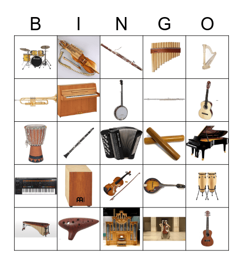 Instrumentbingo Card