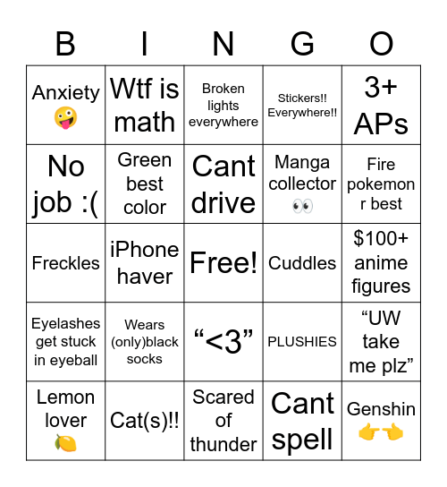 Are you me? Bingo Card