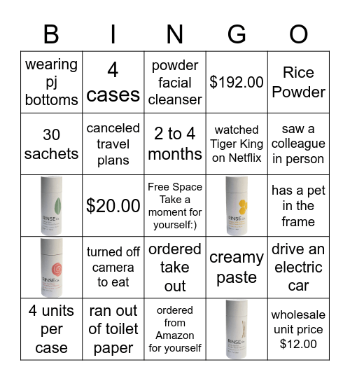 RINSEco Bingo Card