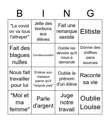 LE BINGO DE COMBRET Bingo Card