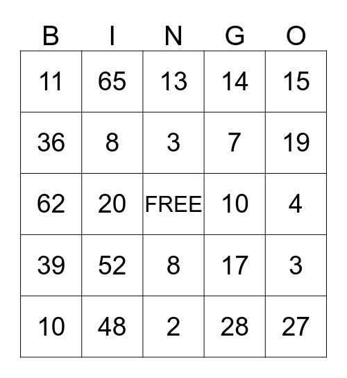 FAMILY LOVE CELEBRATION Bingo Card