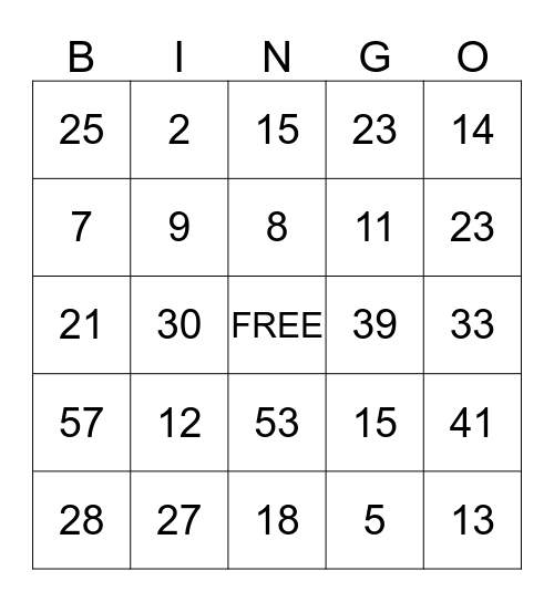 FAMILY LOVE CELEBRATION Bingo Card