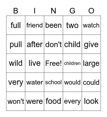 placement day Bingo Card