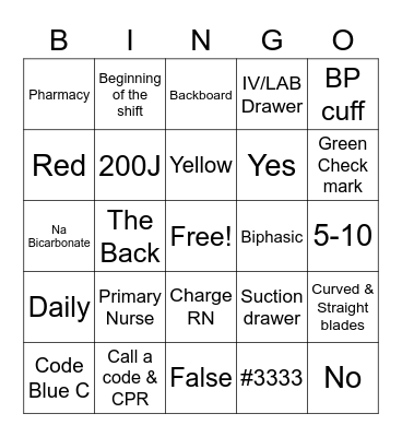 Emergency Management Bingo Card
