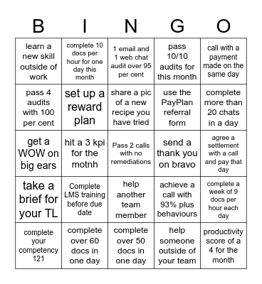 Digital Bingo Card