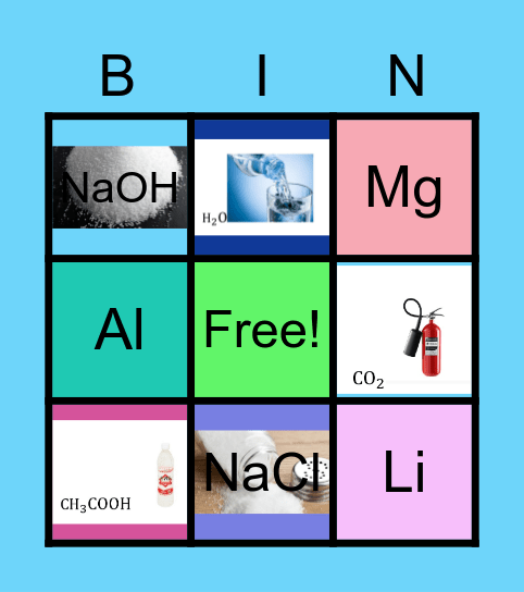 ธาตุและสารประกอบ Bingo Card