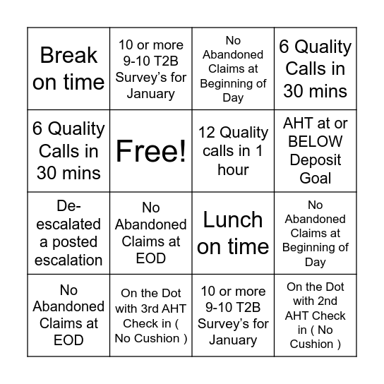 Bingo Card