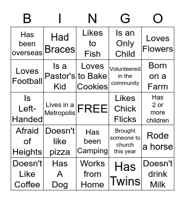 Tea Time Bingo Card