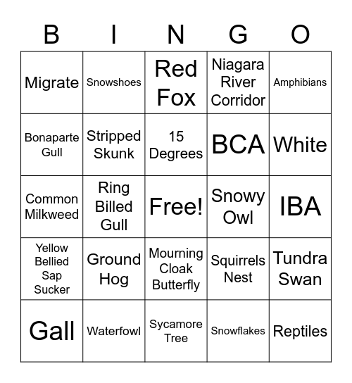 Trivia Tuesday Bingo Card