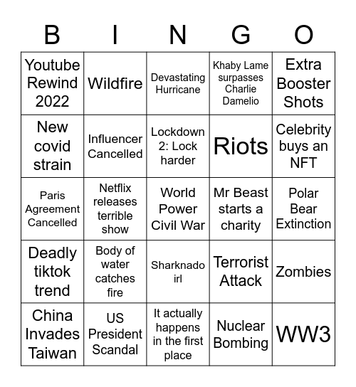 2022 BETTER Bingo Card