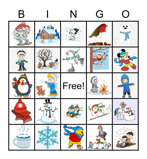 Winter Bingo Card