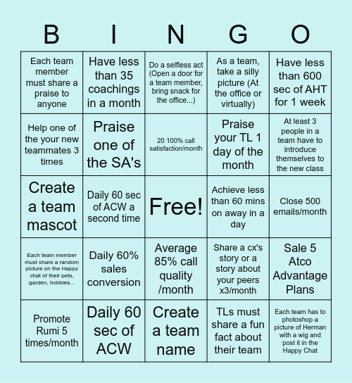 Bingo Palooza!! Bingo Card