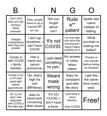 NS UC Bingo Card