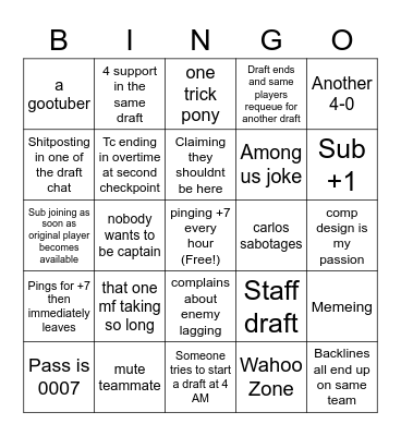Launchpoint Bingo Card