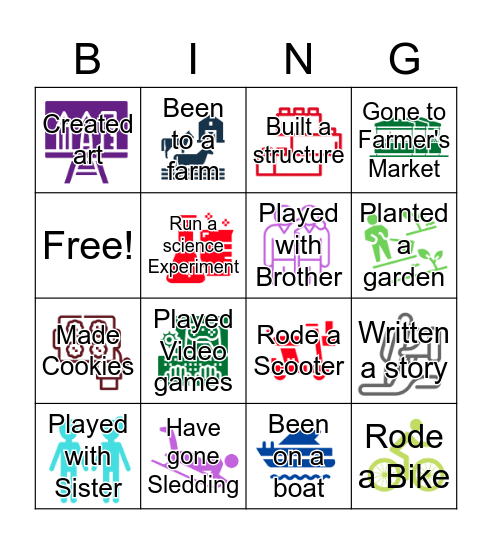 Have You Ever Done These Things Bingo Card