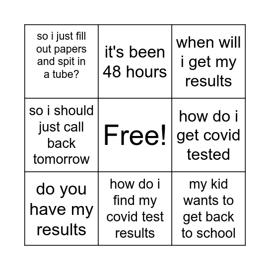 BINGOOOOO Bingo Card