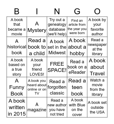 Library  Bingo Card