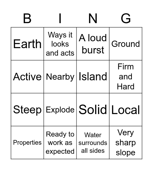 Unit 4 Week 2 Bingo Card