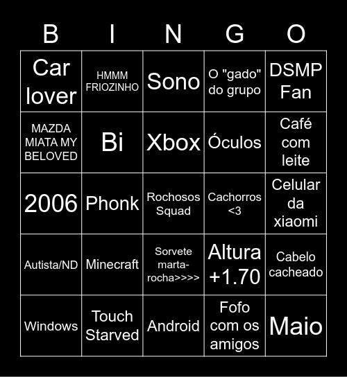 Corp's Bingo Card