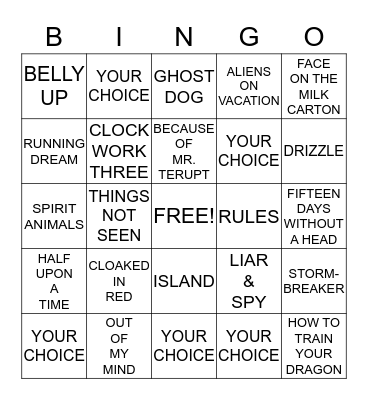 SUPER READS FOR SUPER HEROES Bingo Card