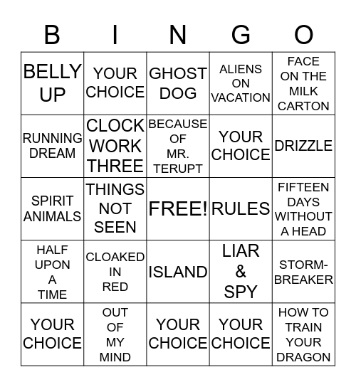 SUPER READS FOR SUPER HEROES Bingo Card