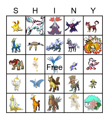 Cinder's 2022 Shiny Bingo Card