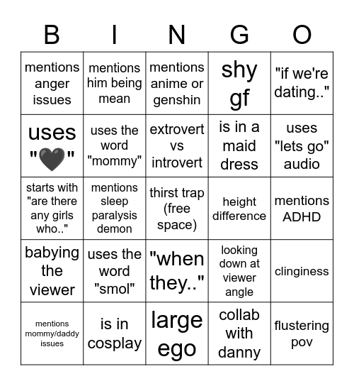 arny birlap bingo Card