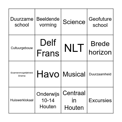 Heemlanden Bingo Card
