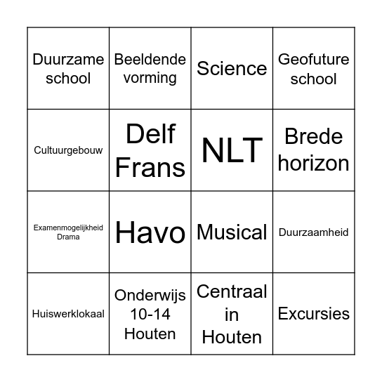 Heemlanden Bingo Card