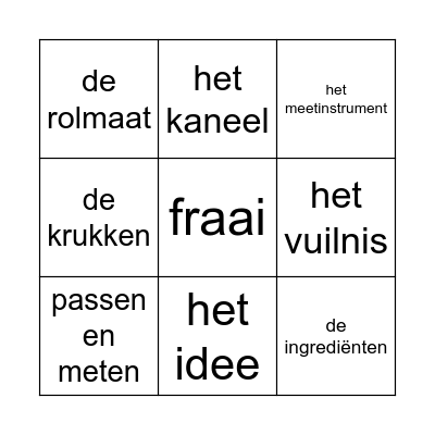 Thema 3 Mijn school Bingo Card