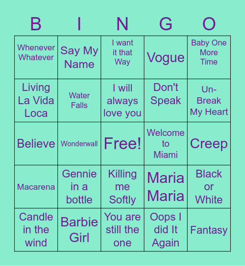 Birthday and Ukg-versaries Celebration Bingo Card