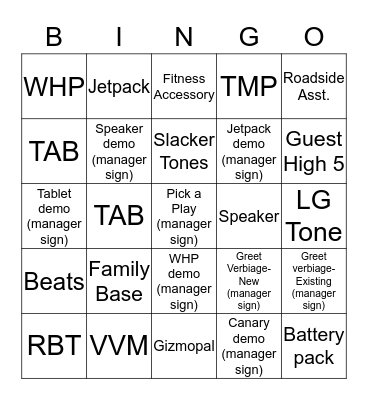 StapleTRON Bingo Card