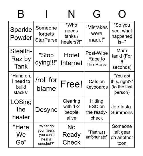 TIOP/ED HM Bingo Card