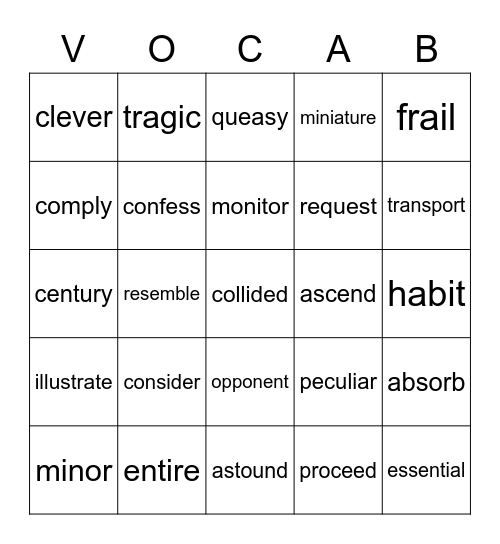 Bingo Card