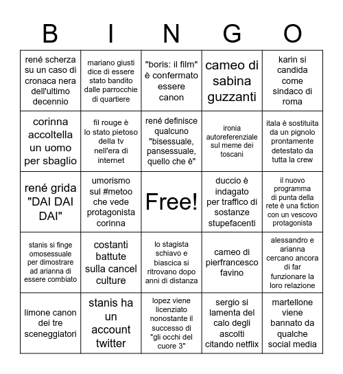 Boris s4 bingo Card