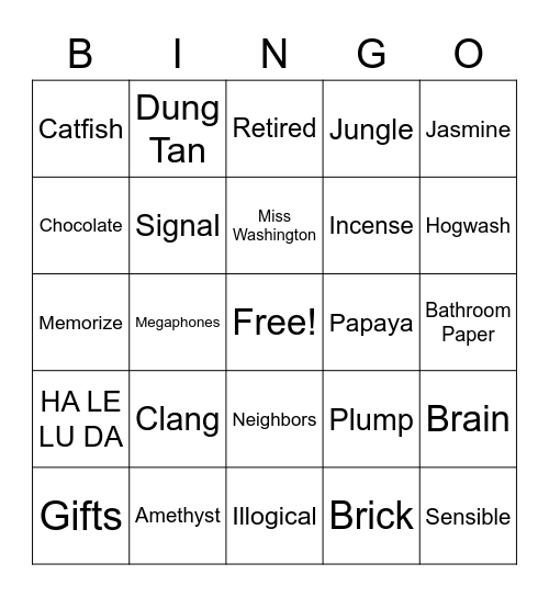 5th period BINGO pg. 160 - 180 Bingo Card