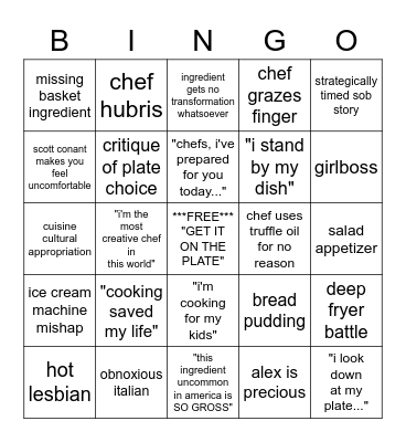 CHOPPED V.1 Bingo Card