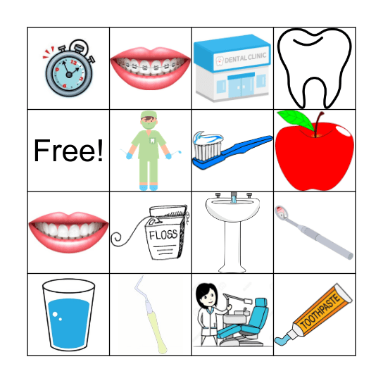 Oral Health BINGO Card